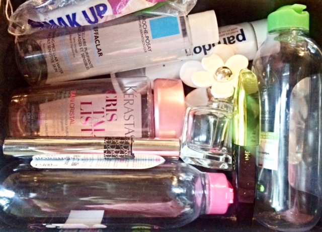 Beauty products Emptied July 2015