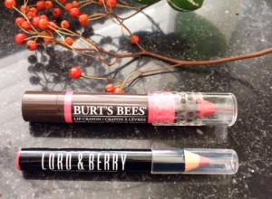 Lip pencils Burt's Bees and Lord & Berry