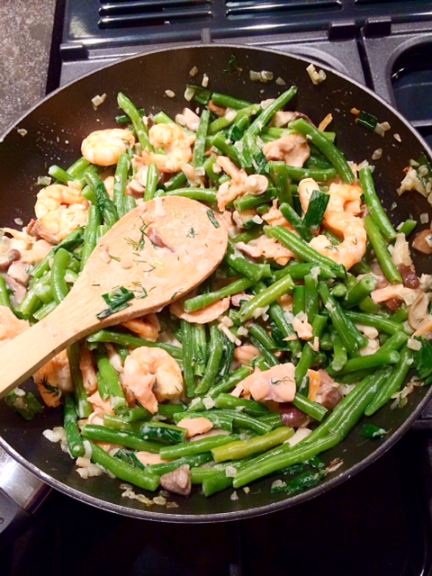 Recipe Tagliatelle with Shrimp and Salmon