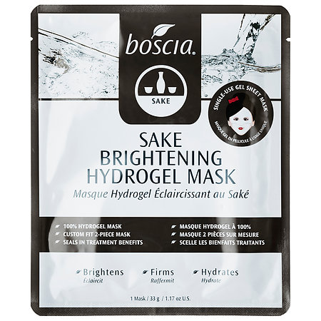 Boscia Sake Brightening Hydrogel Mask.