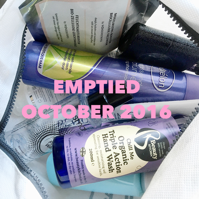 Emptied Beauty Products October 2016
