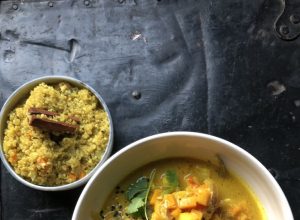 Recipe. Curry of winter vegetables