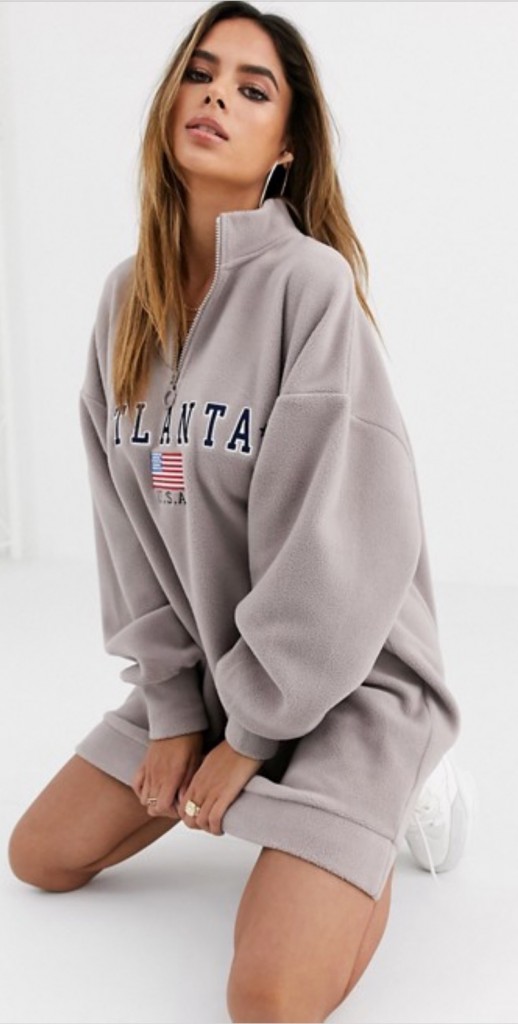 ASOS DESIGN lounge microfleece oversized Atlanta sweat